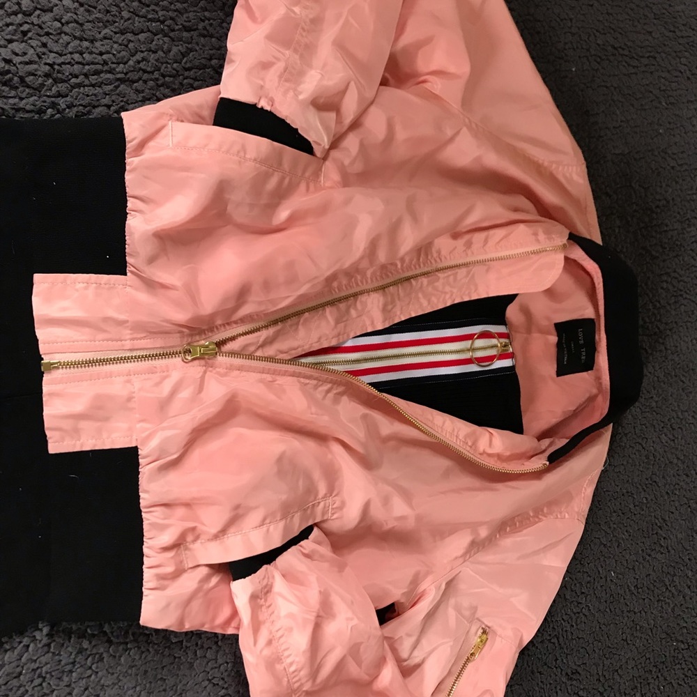 Love Tree Satin Bomber Jacket